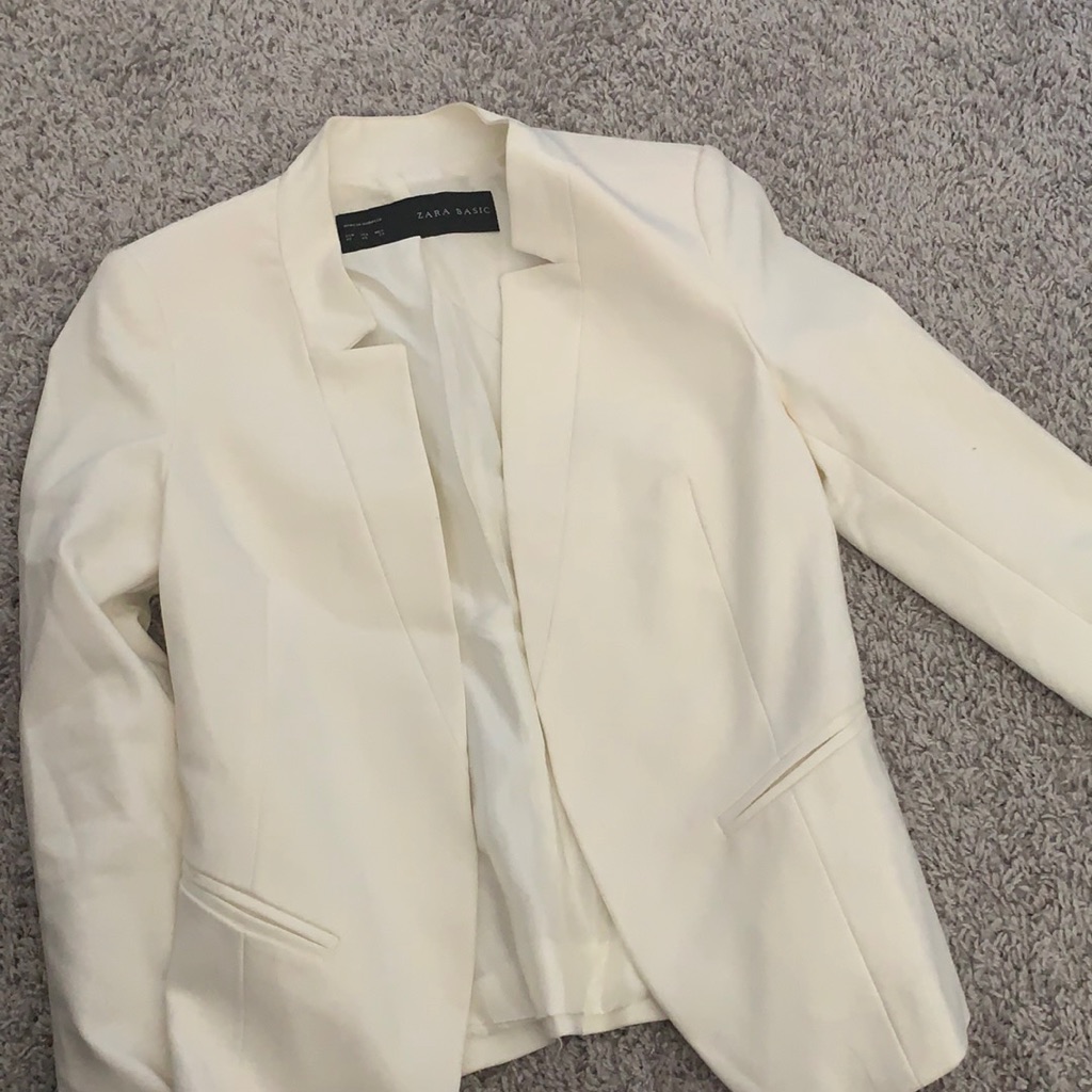 White Zara Basic Blazer
